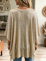Women's Sequin V-NeckBlouse