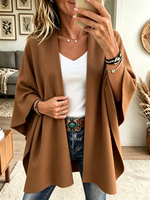 Women's Open-Front Draped Cape Cardigan