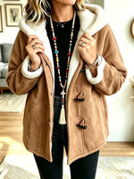 Women's Retro Toggle Button Hooded Coat