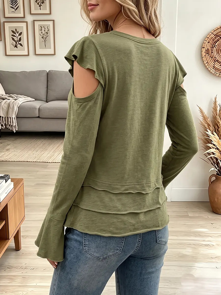 Vintage Elegant Ruffled Shirt