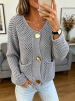Women's Open-Knit Cardigan Sweater