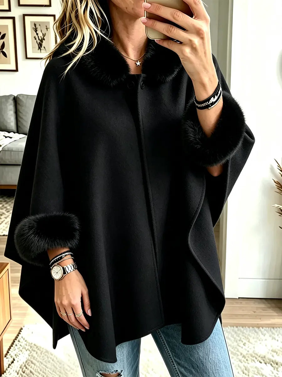 Women's Hooded Cape Coat