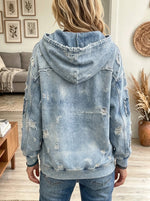 Women's Snowman Patchwork Print Hoodie