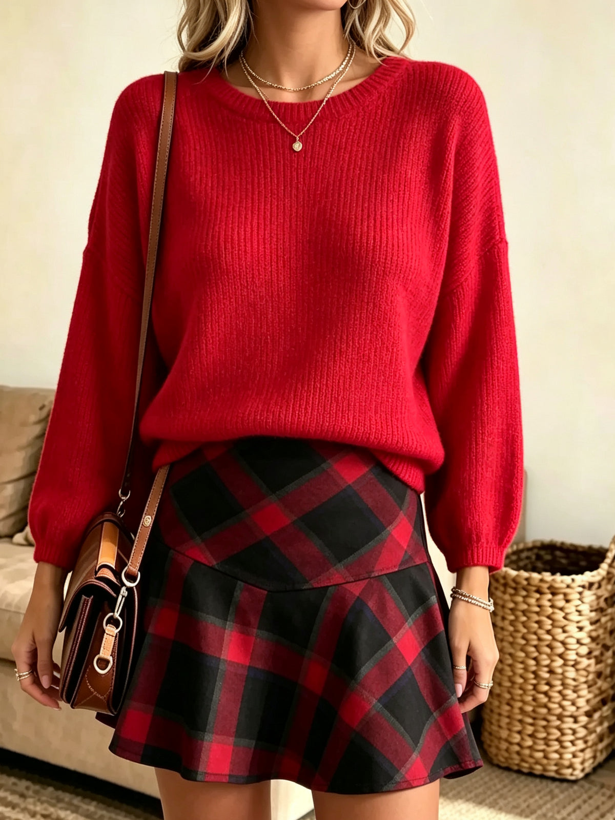 Women's Backless Bow Knit Sweater