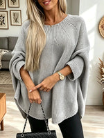 Women's Oversized Knit Poncho Sweater