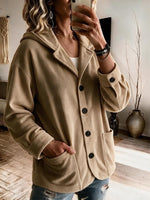 Women's Notch Lapel Button-Front Corduroy Shacket