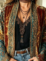 Women's Vintage Velvet Cardigan