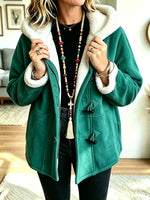 Women's Retro Toggle Button Hooded Coat