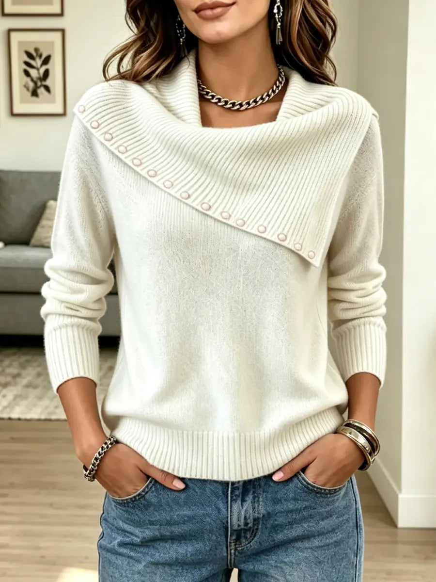 Retro Cozy Art Casual Stylish Long Sleeve Knit Sweater