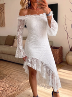 Women's Vintage Elegant Embroidered Texture Lace Dress
