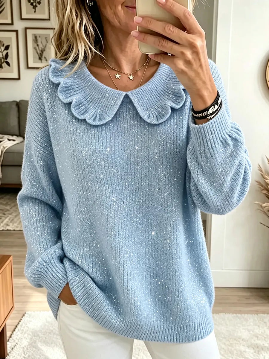 Women’s Petal Collar Knit Sweater