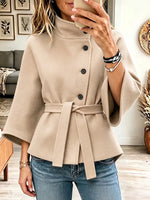 Vintage Elegant Wool-blend Button Jacket
