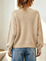 Retro Toggle‑closure Art Casual Stylish Long Sleeve Knit Cardigan Sweater