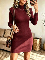 Women's Long-sleeve Bodycon Sweater Dress
