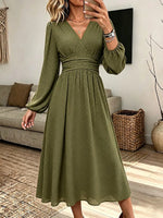 Women's Vintage Elegant Embroidered Texture Dress