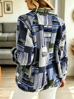 Retro Ethnic Pattern Art Casual Stylish Long Sleeve Coat