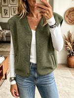 Women's Snap-Front Sherpa Fleece Vest