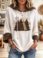 Women's Leopard Christmas Tree Hoodie